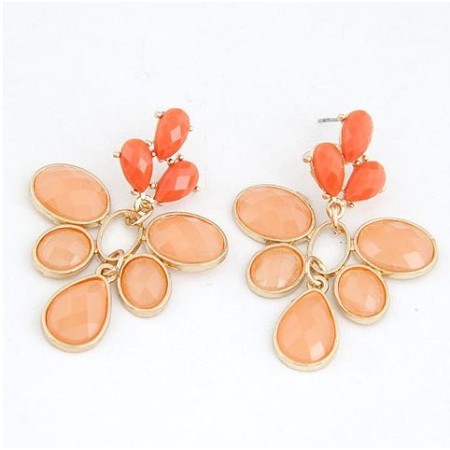 Orange Waterdrop Earrings